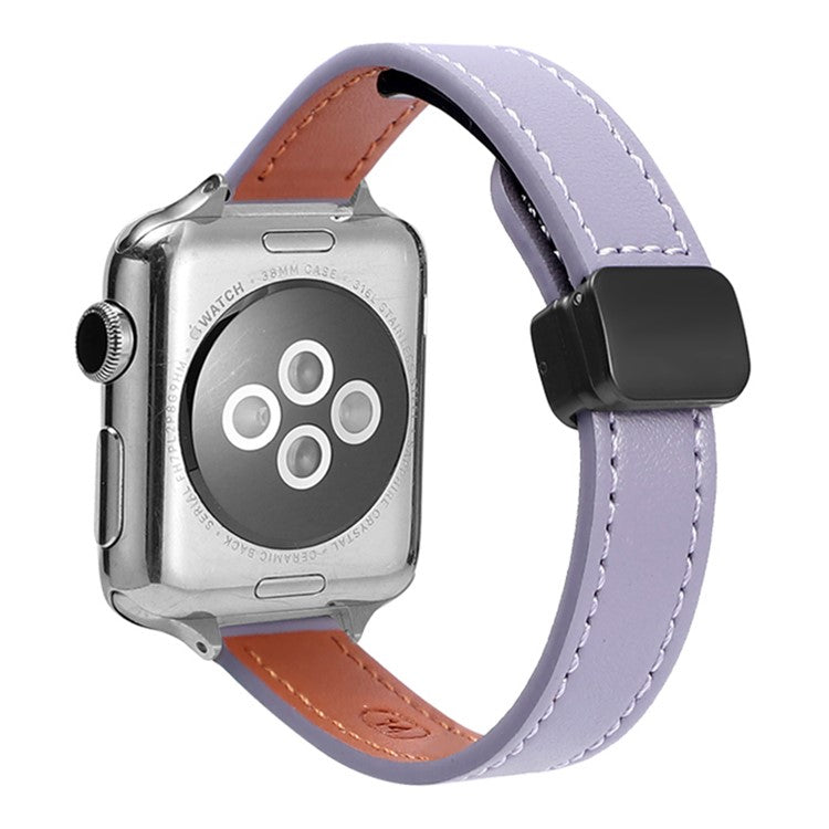 Watch Band For Apple Watch Series 10 42mm / 9 8 7 41mm / 6 5 4 SE (2023) SE (2022) SE 40mm / 3 2 1 38mm Microfiber Leather Strap - Purple