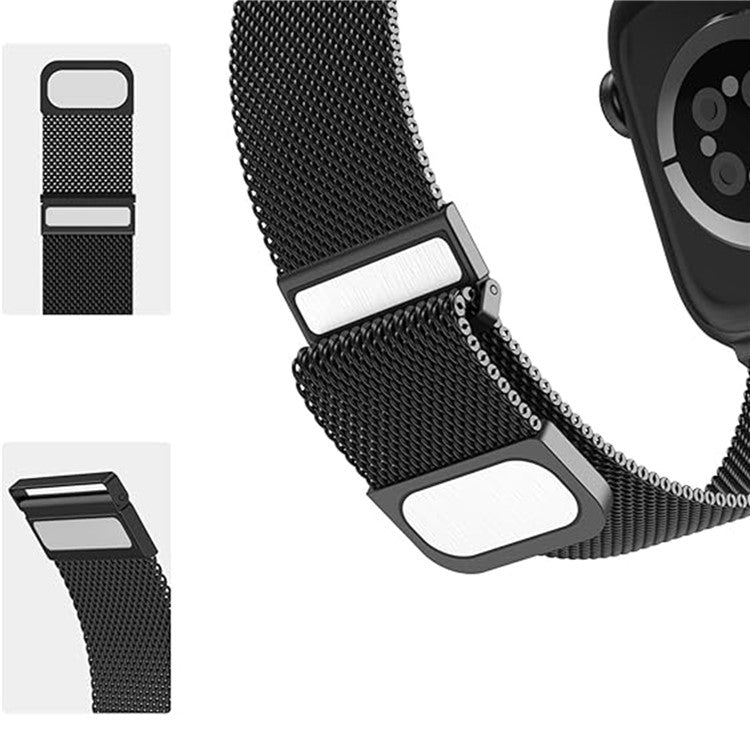 Milanese Mesh Loop Strap For Apple Watch Series 10 42mm / 9 8 7 41mm / 6 5 4 SE (2023) SE (2022) SE 40mm / 3 2 1 38mm Magnetic Watch Band - Rose Gold
