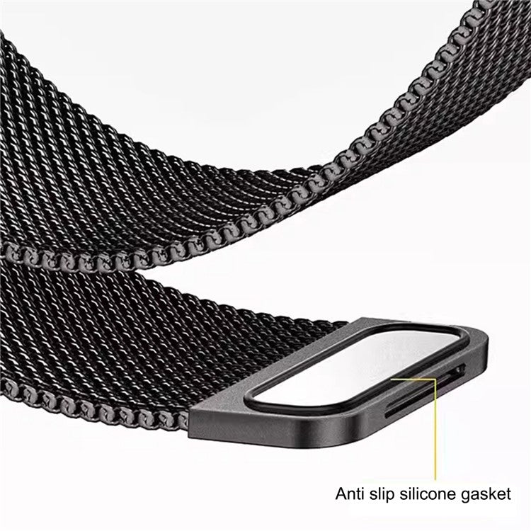 For Samsung Galaxy Watch3 45mm / Xiaomi Watch Color / Huawei Watch Ultimate Magnetic 22mm Milanese Watch Band - Black