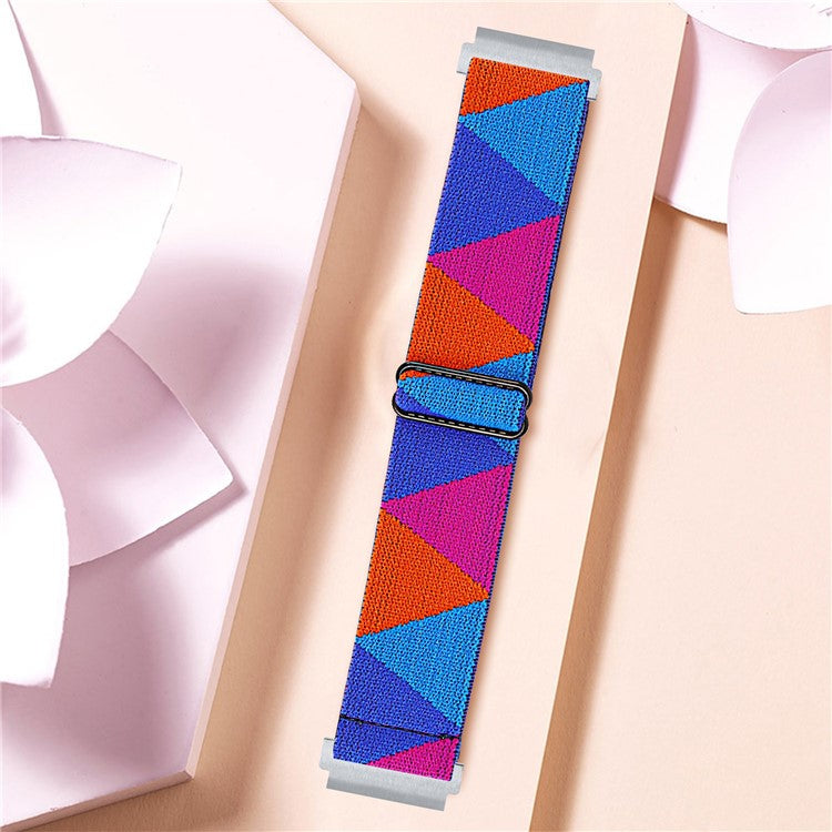 For Verizon Gizmo Watch 3 Elastic Nylon Strap Stylish Pattern Smartwatch Band - Style J