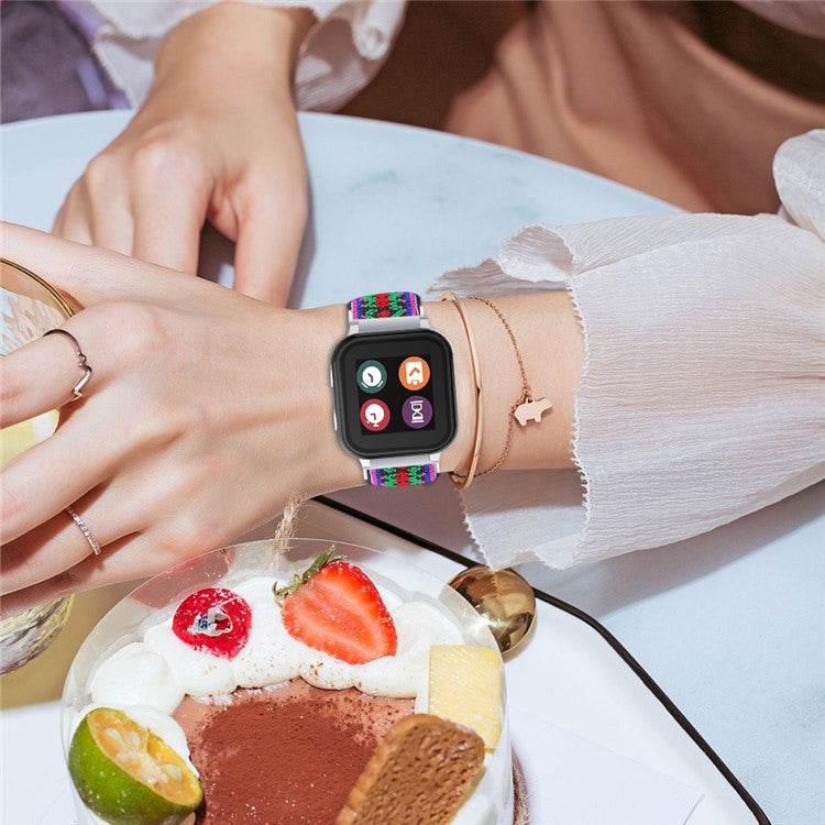 For Verizon Gizmo Watch 1 Elastic Jacquard Fabric Watch Strap Replacement - 16