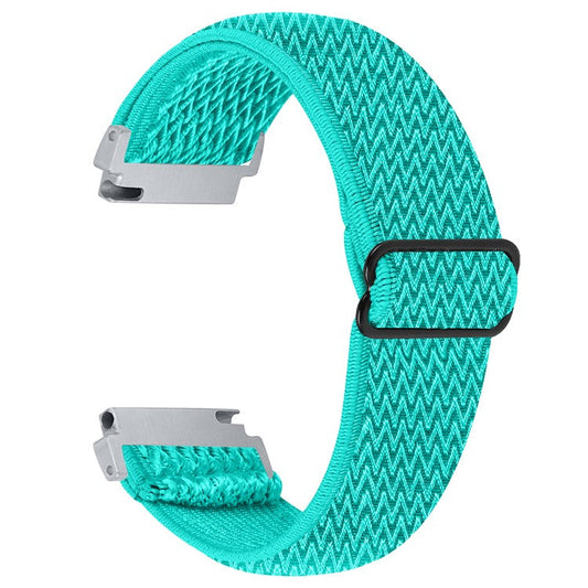 For Gabb Watch 2 Wavy Pattern Woven Nylon Watch Strap Elastic Wrist Band - Mint Green