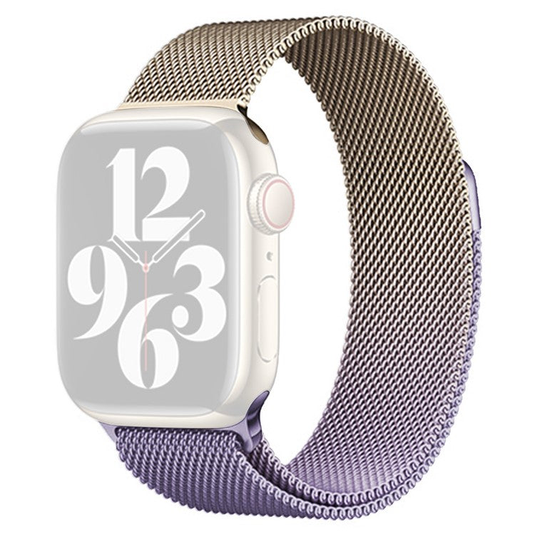 Watch Band For Apple Watch Series 10 42mm / 9 8 7 41mm / 6 5 4 SE (2023) SE (2022) SE 40mm / 3 2 1 38mm Gradient Magnetic Strap - Gold+Lavender