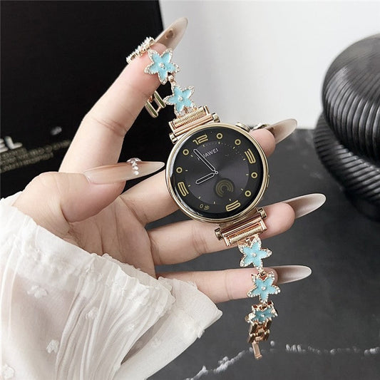 For Samsung Galaxy Watch6 Classic 43mm /  Watch6 40mm Watch Bracelet 20mm Zinc Alloy Strap - Blue+Five-pointed Star