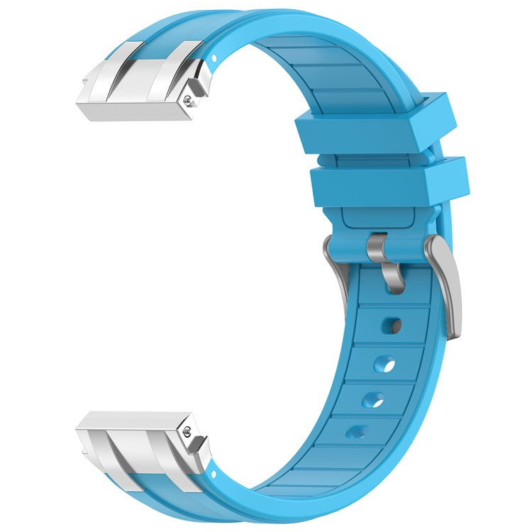 For Huawei / Samsung 22mm Universal Smartwatch Strap Silicone Replacement Band - Sky Blue