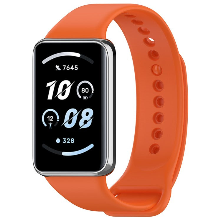 For Honor Band 9 Silicone Watch Strap Replacement Wrist Band - Orange