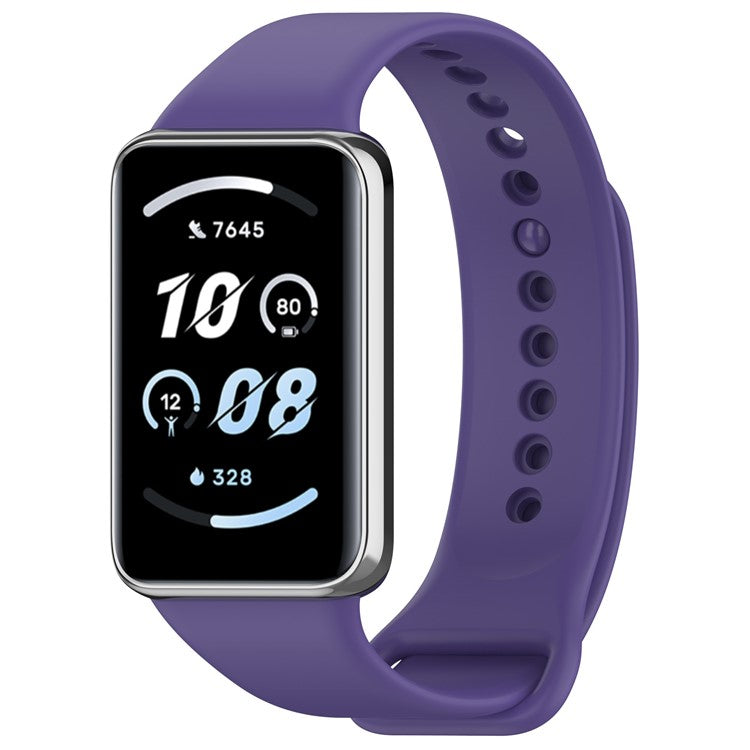 For Honor Band 9 Silicone Watch Strap Replacement Wrist Band - Purple