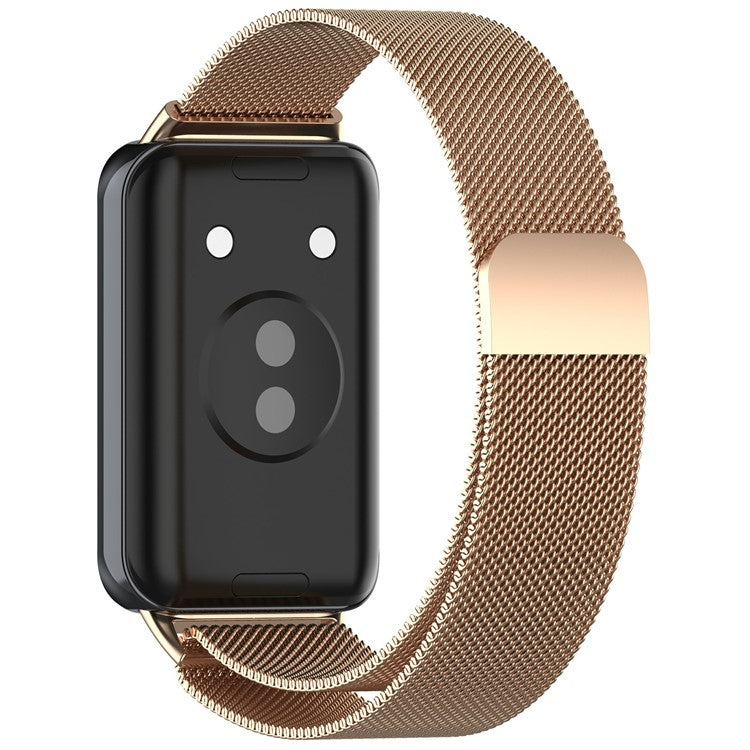 For Honor Band 9 Milanese Smartwatch Strap Metal Bracelet - Rose Gold