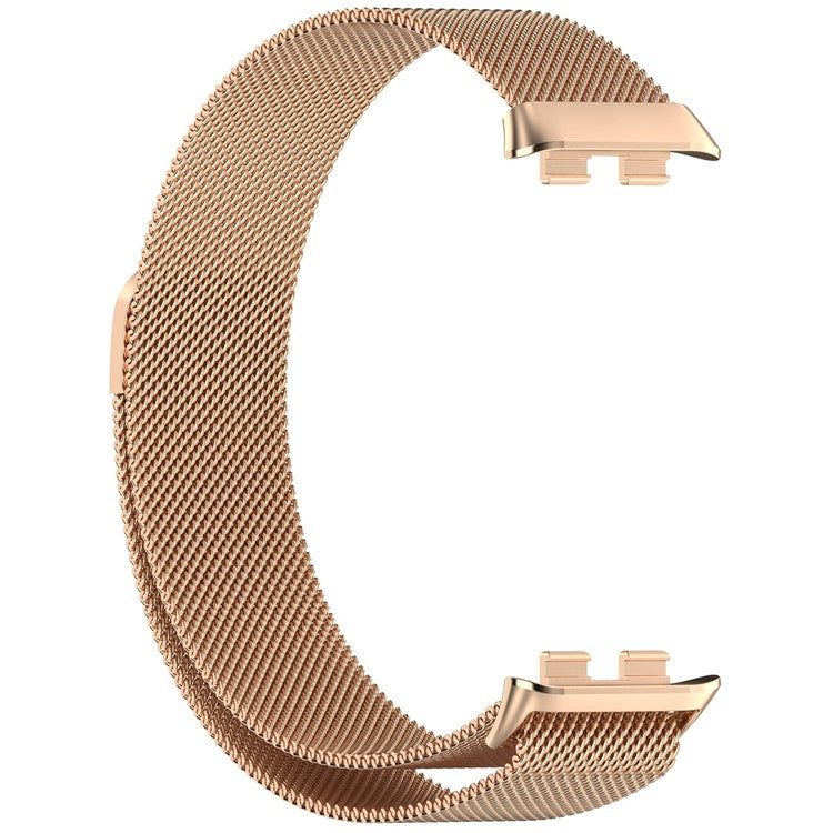 For Honor Band 9 Milanese Smartwatch Strap Metal Bracelet - Rose Gold