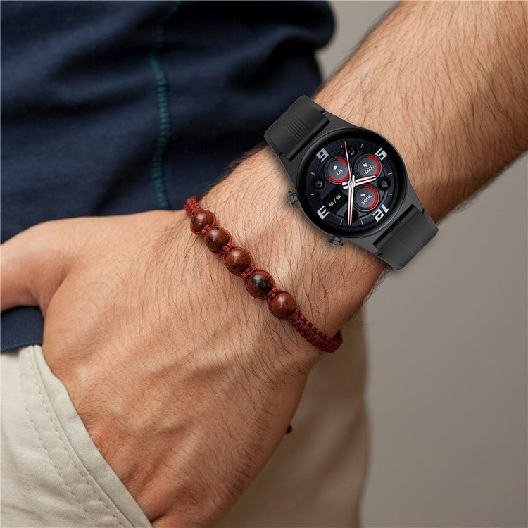 For Honor Watch GS 4 Soft Silicone Watch Strap 22mm Replacement Watch Band - Dark Grey