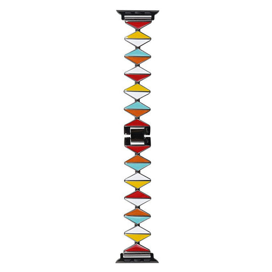 For Apple Watch 10 46mm / Ultra 2 / Ultra 49mm / 9 8 7 45mm / SE (2023) SE (2022) SE 6 5 4 44mm / 3 2 1 42mm Zinc Alloy Watch Band - Multi-Color / Black Buckle