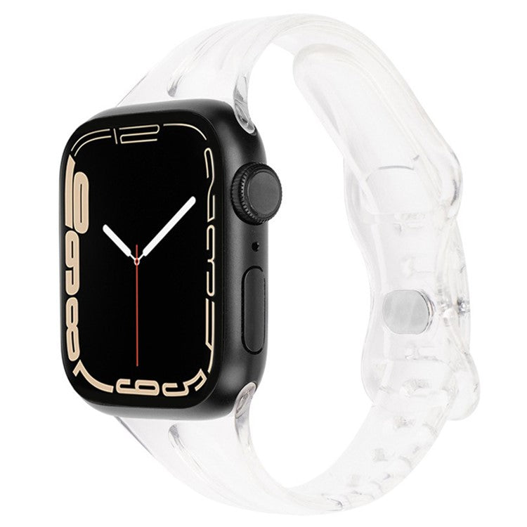Watch Band For Apple Watch Series 10 42mm / 9 8 7 41mm / 6 5 4 SE (2022) SE (2023) SE 40mm / 3 2 1 38mm TPU Adjustable Strap - Transparent