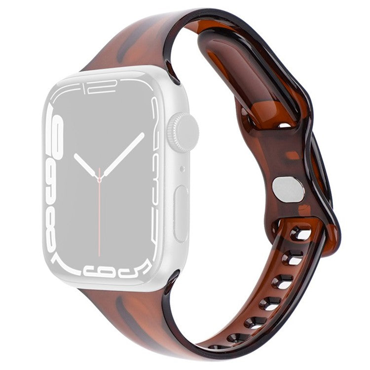 Watch Band For Apple Watch Series 10 42mm / 9 8 7 41mm / 6 5 4 SE (2022) SE (2023) SE 40mm / 3 2 1 38mm TPU Adjustable Strap - Brown