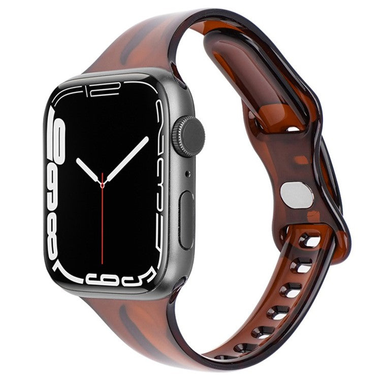 Watch Band For Apple Watch Series 10 42mm / 9 8 7 41mm / 6 5 4 SE (2022) SE (2023) SE 40mm / 3 2 1 38mm TPU Adjustable Strap - Brown