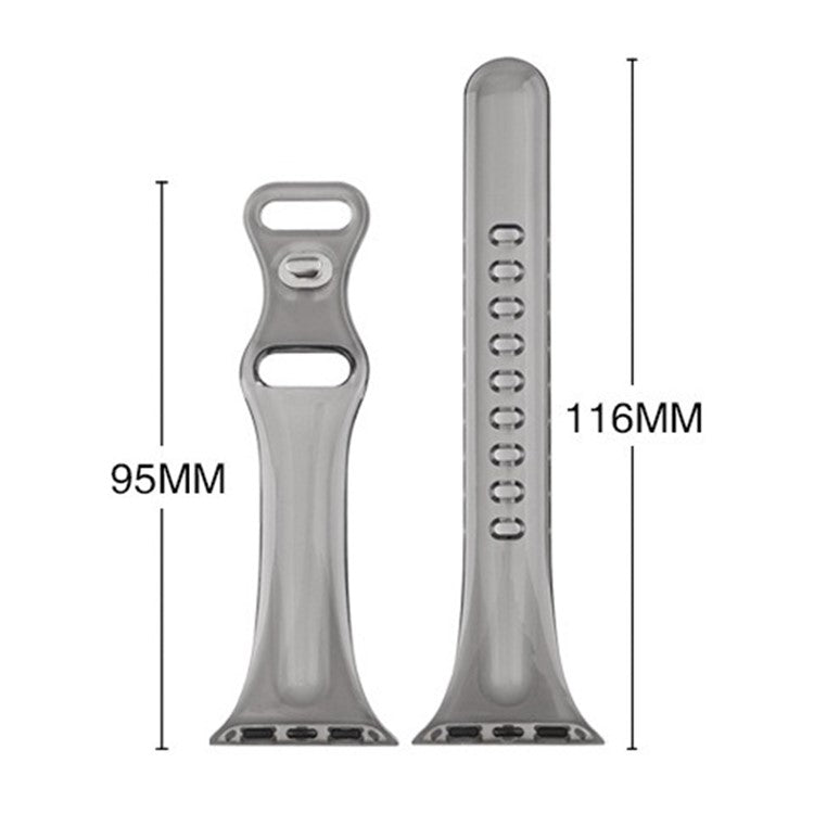 Watch Band For Apple Watch Series 10 42mm / 9 8 7 41mm / 6 5 4 SE (2022) SE (2023) SE 40mm / 3 2 1 38mm TPU Adjustable Strap - Brown