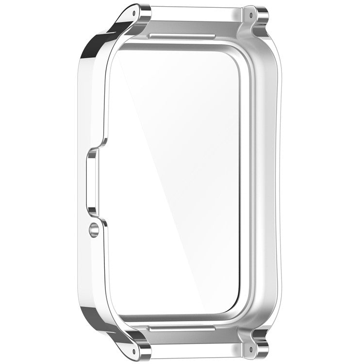 For Samsung Galaxy Fit3 Magnetic Watch Strap Frame Case Tempered Glass Screen Film - Black Silver