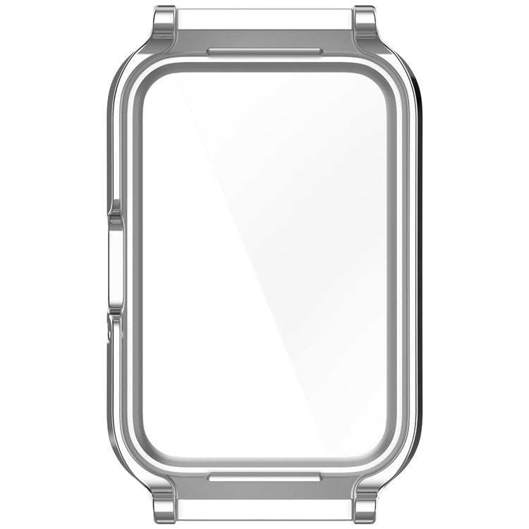 For Samsung Galaxy Fit3 Magnetic Watch Strap Frame Case Tempered Glass Screen Film - Black Silver