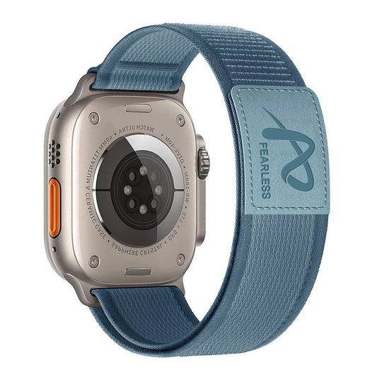 For Apple Watch Series 10 42mm / 9 8 7 41mm / SE (2023) SE (2022) SE 6 5 4 40mm / 3 2 1 38mm Wrist Strap Nylon Watch Band - Blue