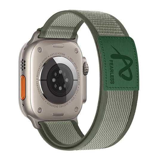 For Apple Watch Series 10 42mm / 9 8 7 41mm / SE (2023) SE (2022) SE 6 5 4 40mm / 3 2 1 38mm Wrist Strap Nylon Watch Band - Pine Needle Green