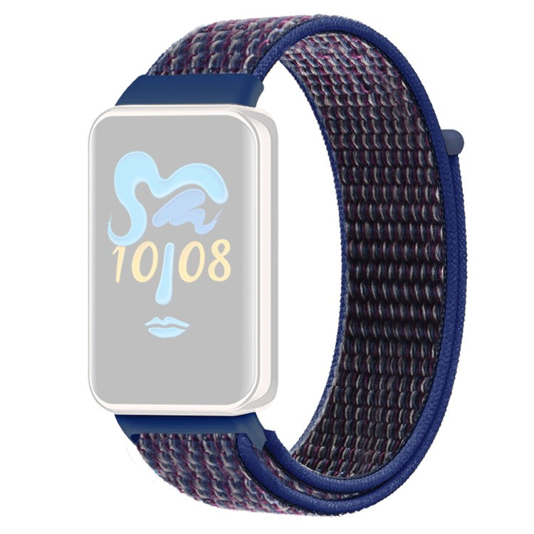 For Honor Band 9 Nylon Watch Strap Loop Fastener Adjustable Wrist Band Replacement - Indigo Blue