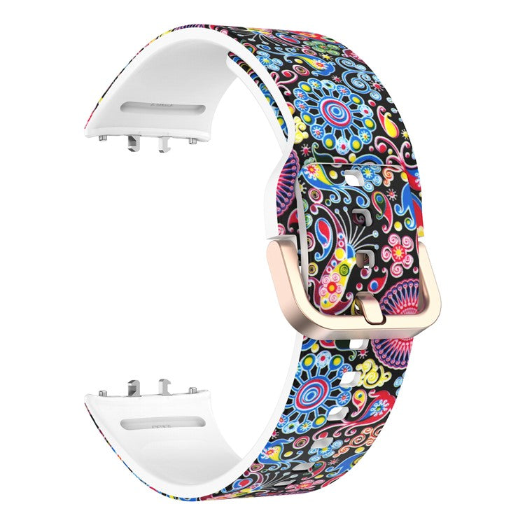 For Samsung Galaxy Fit3 Pattern Printing Silicone Strap Replacement Watch Band - Colorful Jellyfish