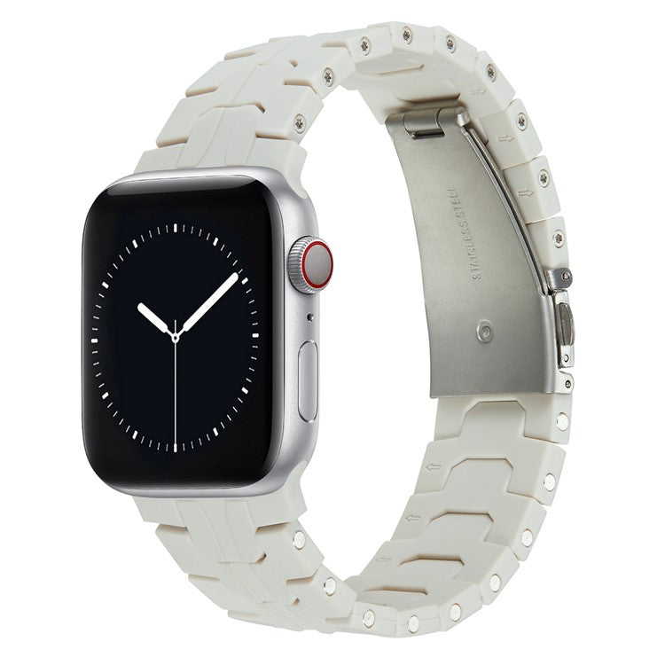 For Apple Watch 10 46mm / Ultra 2 / Ultra 49mm / 9 8 7 45mm / SE (2023) SE (2022) SE 6 5 4 44mm / 3 2 1 42mm Silicone Watch Band - Starlight