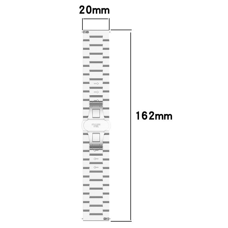 For Huawei Watch GT 3 42mm / GT 3 Pro 20mm Stainless Steel Watch Strap with Buckle - Gold