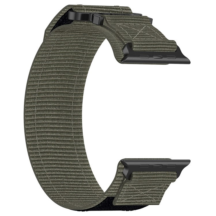 For Apple Watch Series 10 42mm / 9 8 7 41mm / SE (2023) SE (2022) SE 6 5 4 40mm / 3 2 1 38mm Nylon Band Sticky Magic Clasp Bracelet - Grey