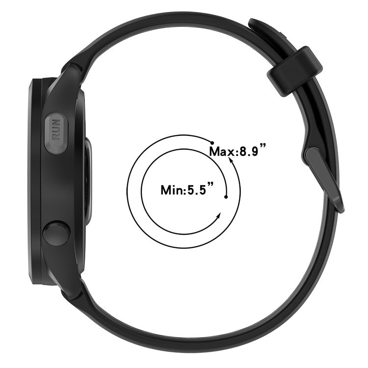 For Huawei Watch GT 2 / 3 / 3 Pro / Samsung Galaxy Watch6 Classic Silicone Band 20mm Dual-Color Textured Watch Strap - Dark Purple / Light Purple