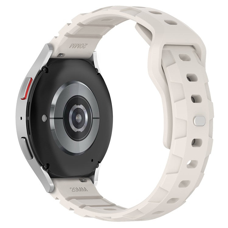 For Huawei Watch GT 3 42mm / GT 3 Pro 43mm Silicone Band 20mm Armour Watch Strap Replacement - Starlight