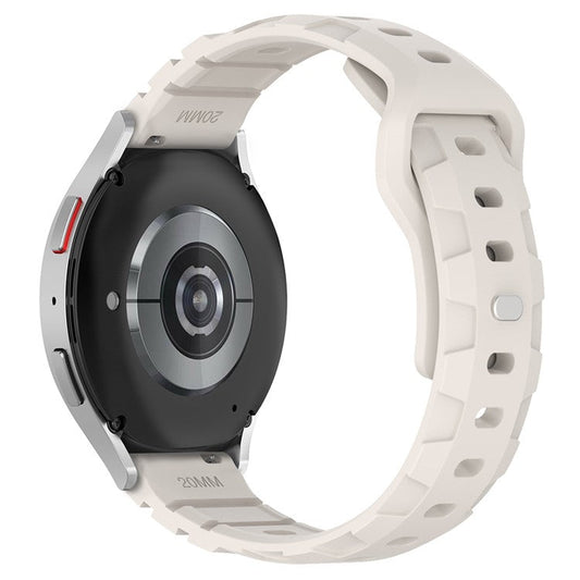 For Huawei Watch GT 3 42mm / GT 3 Pro 43mm Silicone Band 20mm Armour Watch Strap Replacement - Starlight