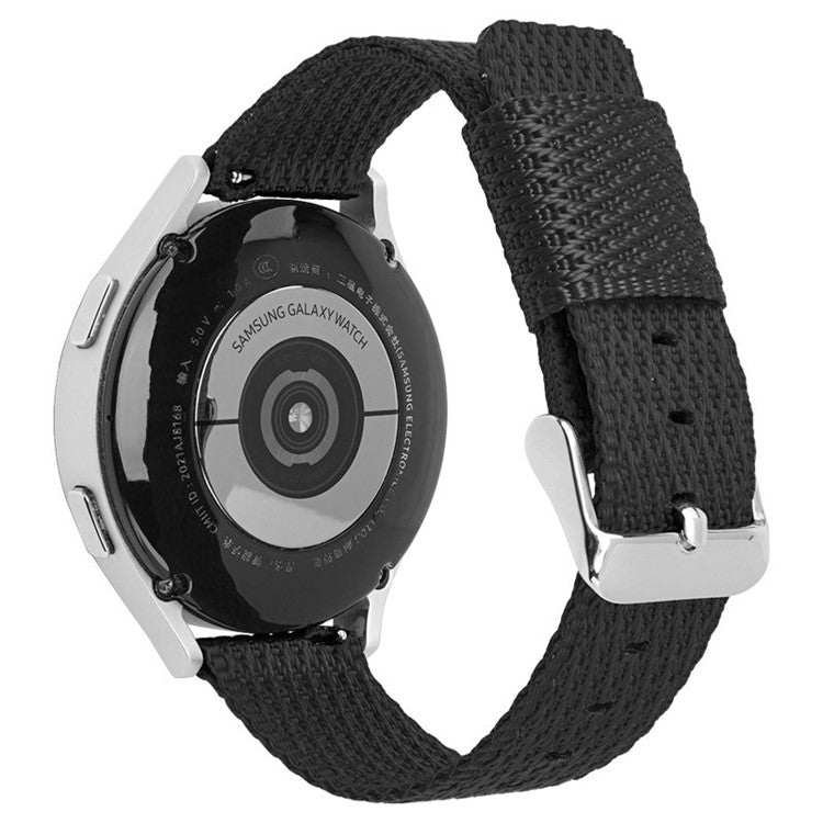 For Huawei Watch GT 3 42mm / Watch GT 3 Pro 43mm Wrist Strap 20mm Texture Nylon Watch Strap - Black / Grid