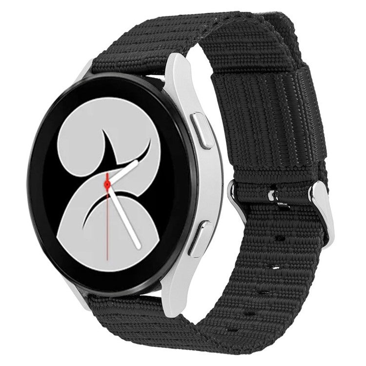 For Huawei Watch GT 3 42mm / Watch GT 3 Pro 43mm Wrist Strap 20mm Texture Nylon Watch Strap - Black / Grid