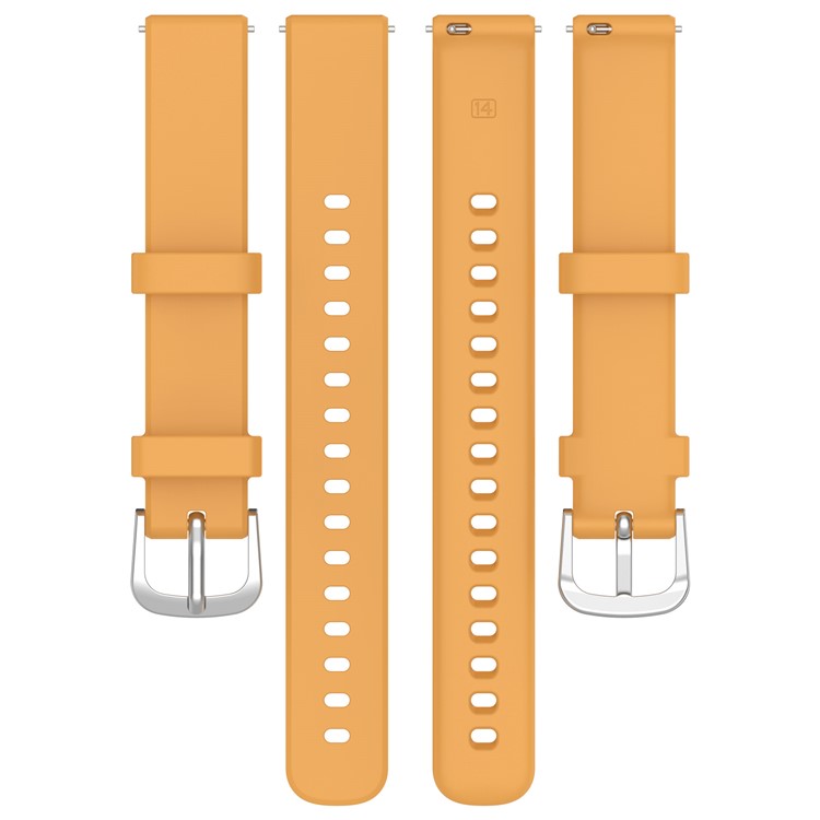 For Garmin Lily 2 Silicone Watch Bands 14mm Waterproof Soft Replacement Straps - Yellow