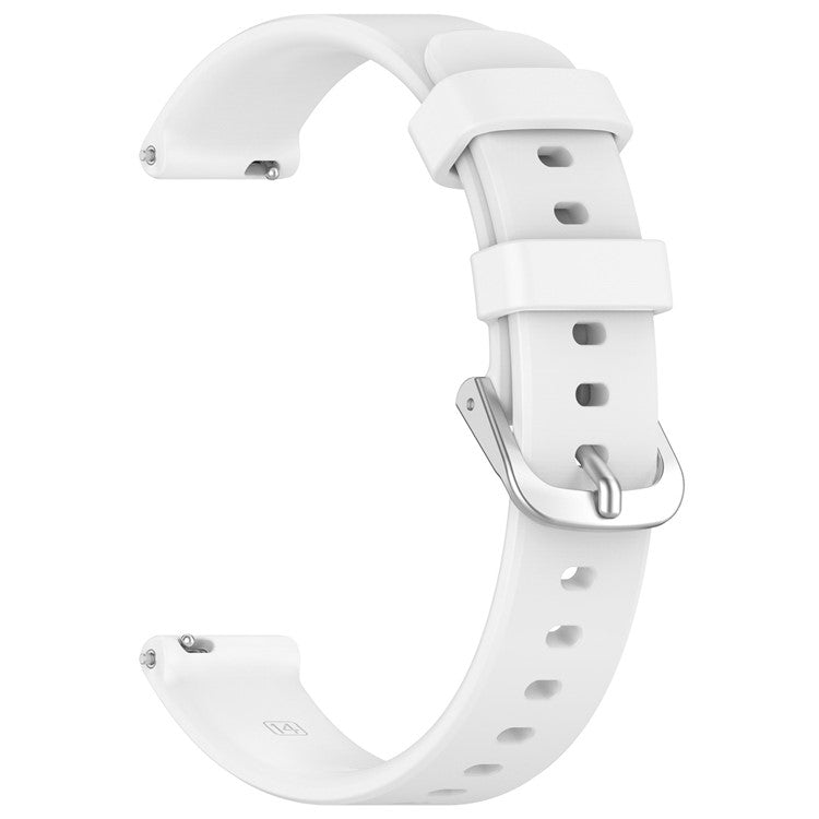 For Garmin Lily 2 Silicone Watch Bands 14mm Waterproof Soft Replacement Straps - White