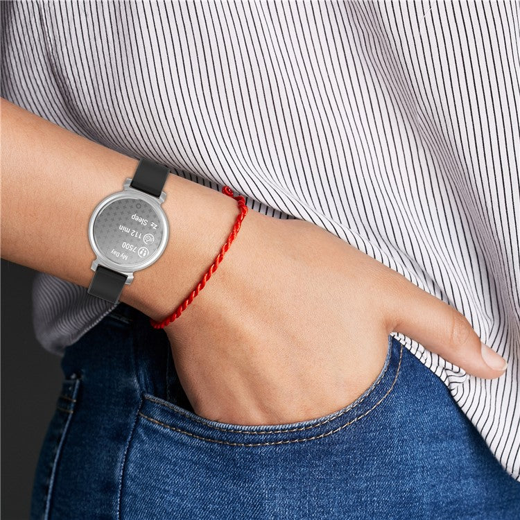 For Garmin Lily 2 Silicone Watch Bands 14mm Waterproof Soft Replacement Straps - White