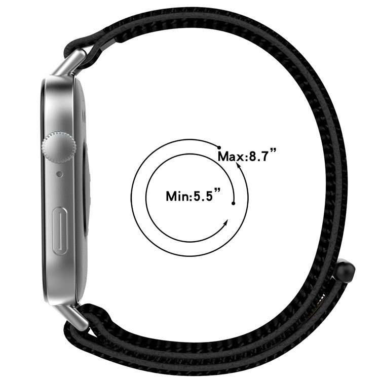 For Huawei Watch Fit 3 Strap Magic Tape Nylon Soft Watch Band - Sea Blue