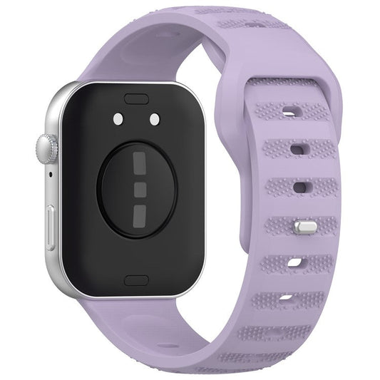 For Huawei Watch Fit 3 Silicone Watch Strap Dots Design Adjustable Wrist Band - Purple