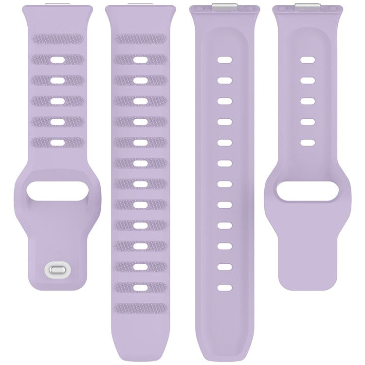 For Huawei Watch Fit 3 Silicone Watch Strap Dots Design Adjustable Wrist Band - Purple