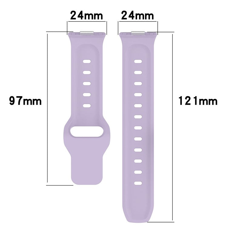 For Huawei Watch Fit 3 Silicone Watch Strap Dots Design Adjustable Wrist Band - Long Orange+Short Starlight