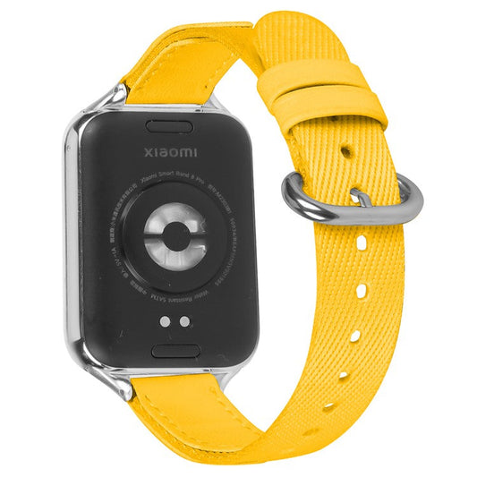 For Xiaomi Smart Band 8 Pro Smartwatch Strap Nylon Canvas Band - Yellow