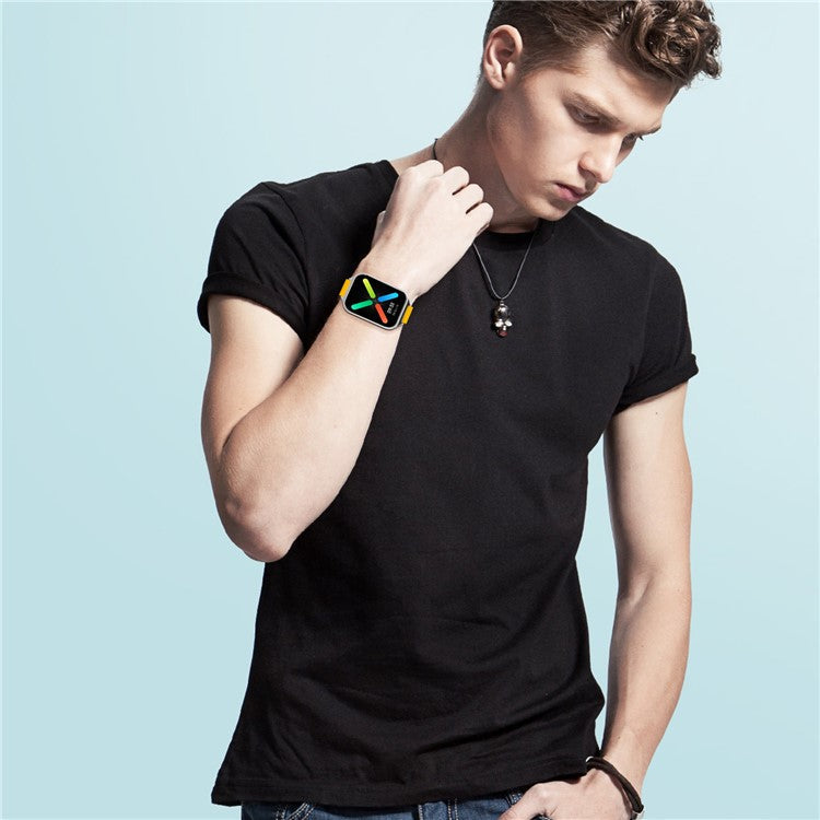 For Xiaomi Smart Band 8 Pro Smartwatch Strap Nylon Canvas Band - Yellow