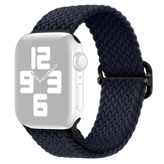 For Apple Watch 10 46mm / Ultra 2 / Ultra 49mm / 9 8 7 45mm / SE (2023) SE (2022) SE 6 5 4 44mm / 3 2 1 42mm Strap Nylon Braided Watch Band - Charcoal