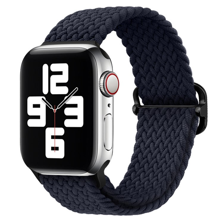 For Apple Watch 10 46mm / Ultra 2 / Ultra 49mm / 9 8 7 45mm / SE (2023) SE (2022) SE 6 5 4 44mm / 3 2 1 42mm Strap Nylon Braided Watch Band - Charcoal