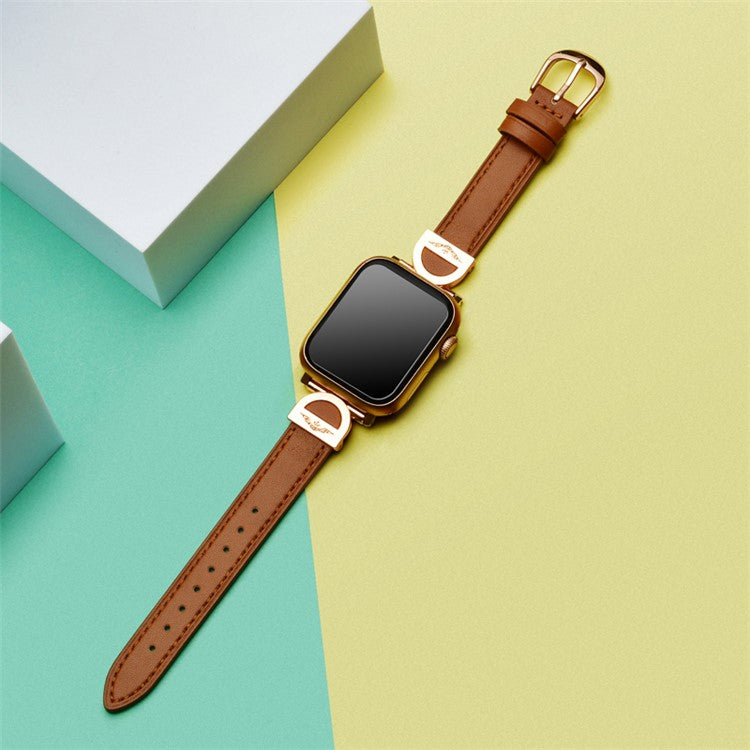 For Apple Watch 10 46mm / Ultra 2 / Ultra 49mm / 9 8 7 45mm / SE (2023) SE (2022) SE 6 5 4 44mm / 3 2 1 42mm Watch Band Microfiber Leather Strap - Red