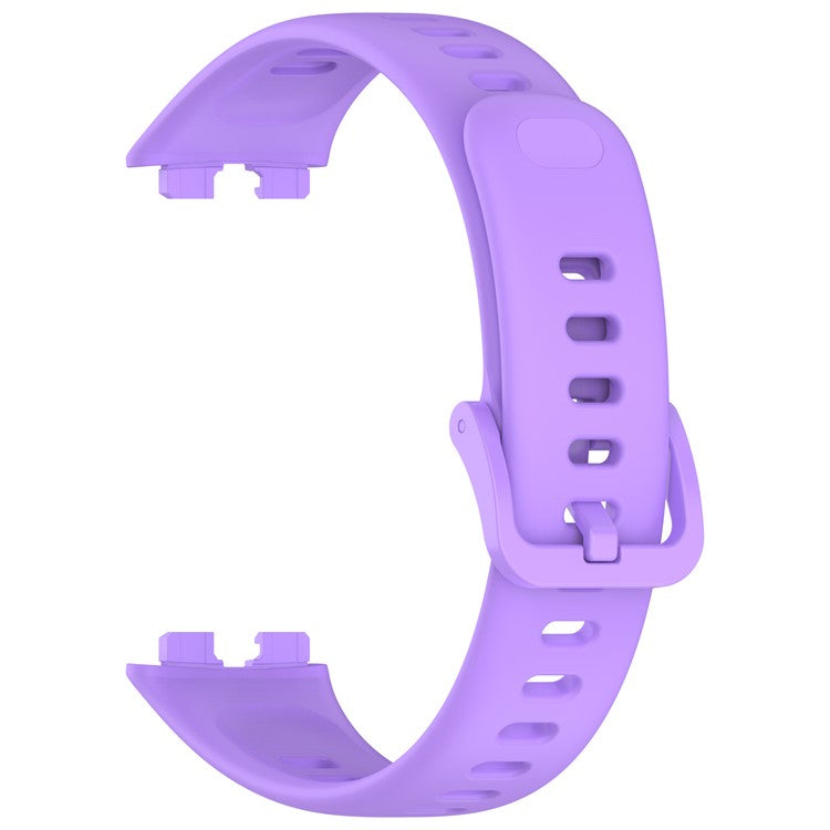 For Huawei Band 8 / 8 NFC / 9 / 9 NFC Glossy Silicone Watch Strap Replacement Watchband - Purple