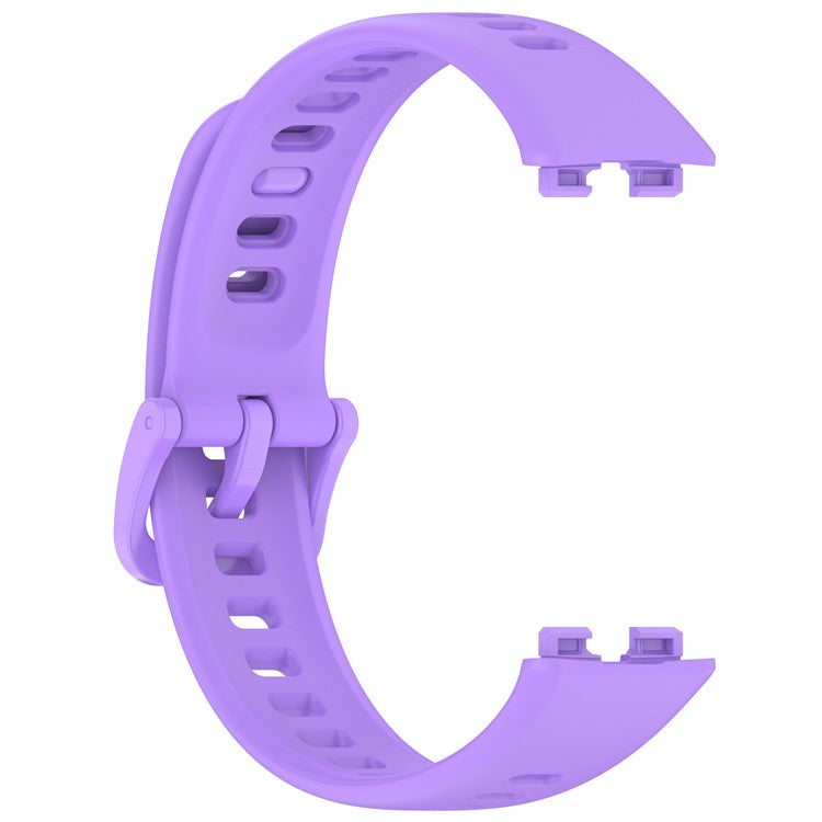 For Huawei Band 8 / 8 NFC / 9 / 9 NFC Glossy Silicone Watch Strap Replacement Watchband - Purple