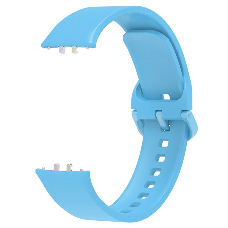 For Samsung Galaxy Fit3 Silicone Strap Replacement Wrist Band with Watch Case - Sky Blue