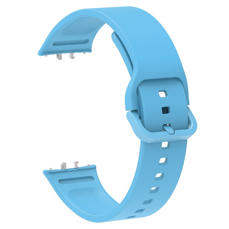 For Samsung Galaxy Fit3 Silicone Strap Replacement Wrist Band with Watch Case - Sky Blue