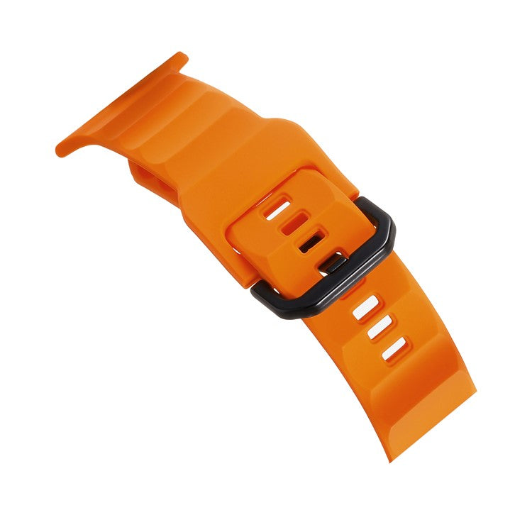 For Apple Watch 10 46mm / Ultra 2 / Ultra 49mm / 9 8 7 45mm / SE (2023) SE (2022) SE 6 5 4 44mm / 3 2 1 42mm Silicone Watch Strap - Dark Blue